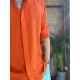 Camicia viscosa arancione 