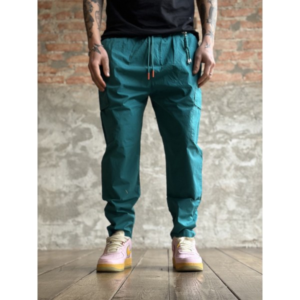 Pantalone gl smeraldo tasche laterali fj3297