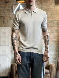 PLT polo zip beige PLT polo zip beige