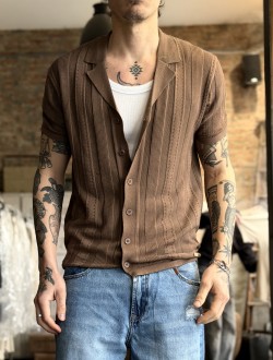 GL camicia in maglia tabacco GL camicia in maglia tabacco