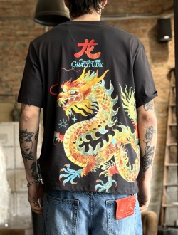 JJ T-shirt nera dragone JJ T-shirt nera dragone