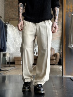 NJ pantalone beige in lino 