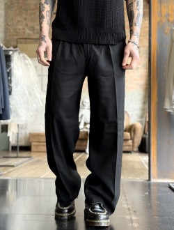NJ pantalone nero in lino