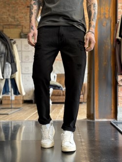 RYTUAL jeans nero con rotture