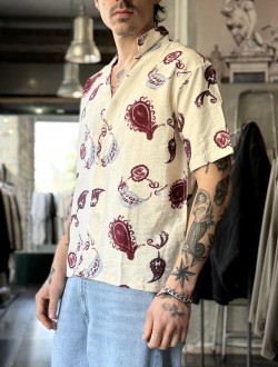 Jj camicia mc fantasia cream