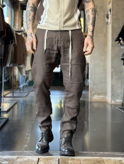 GL pantalone in lino caffe
