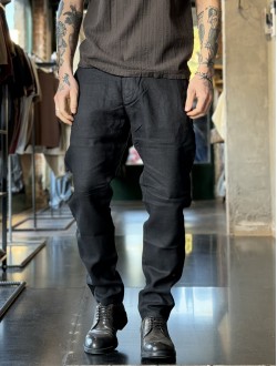 GL pantalone in lino nero